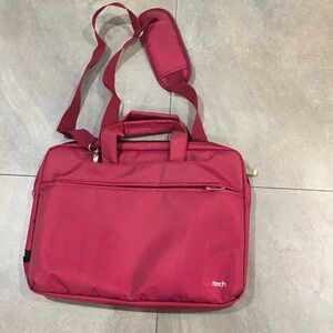 Navitech royal red briefcase bag for laptop up to 16 inches